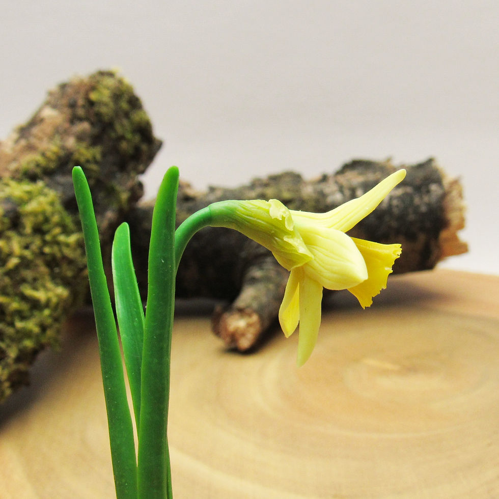 Thumbnail: Daffodil ornament close up side view
