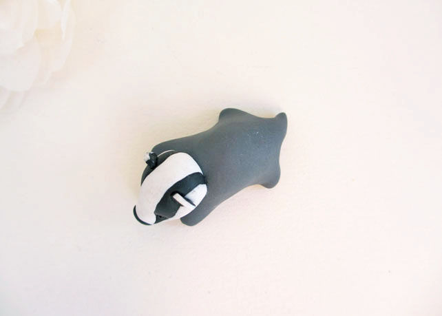 Thumbnail: Badger miniature ornament