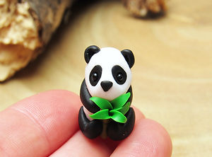 Giant Panda with Bamboo Ornament