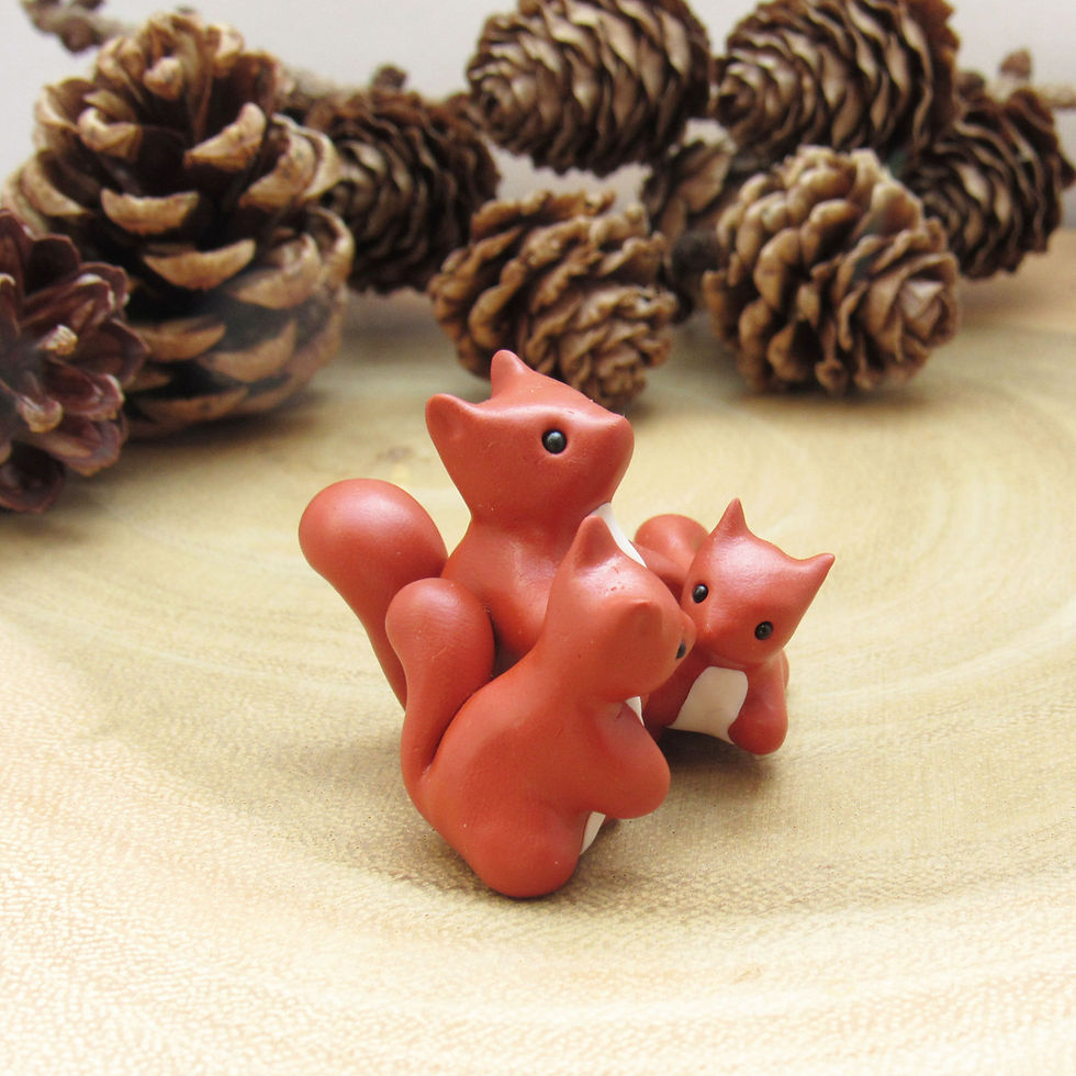 Thumbnail: Tiny red squirrel ornament
