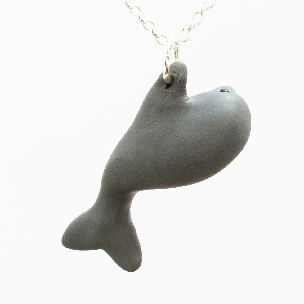 Thumbnail: Grey seal pendant back view