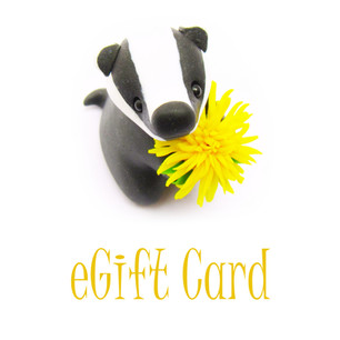 eGift card pic with badger and dandelion