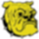 Bull Dog Tool yellow bulldog head logo with spiked collar icon