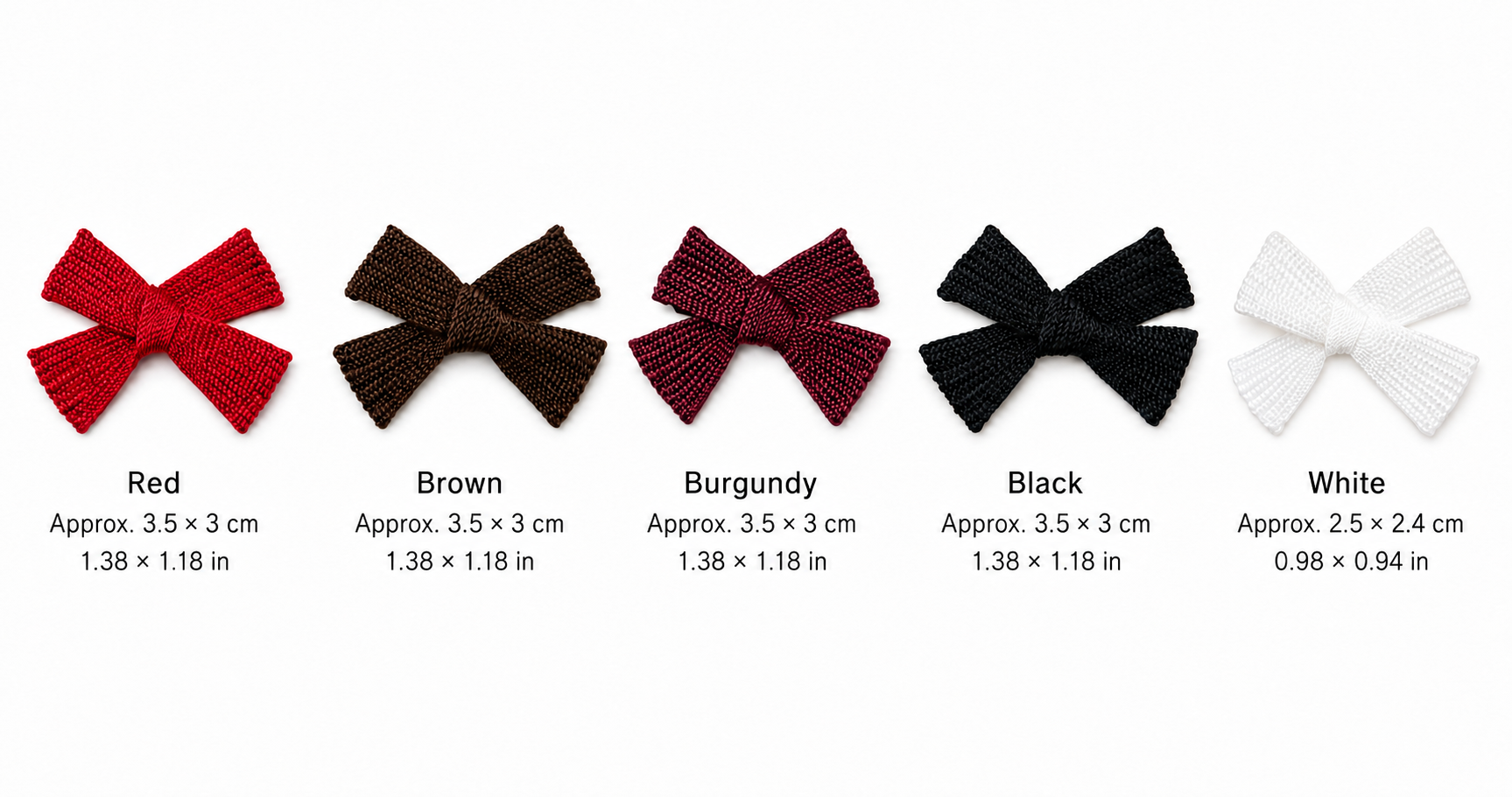 Mini hat bows for the back of a leather sweatband (100 pieces), hat making supply by Giusto Hat Supply