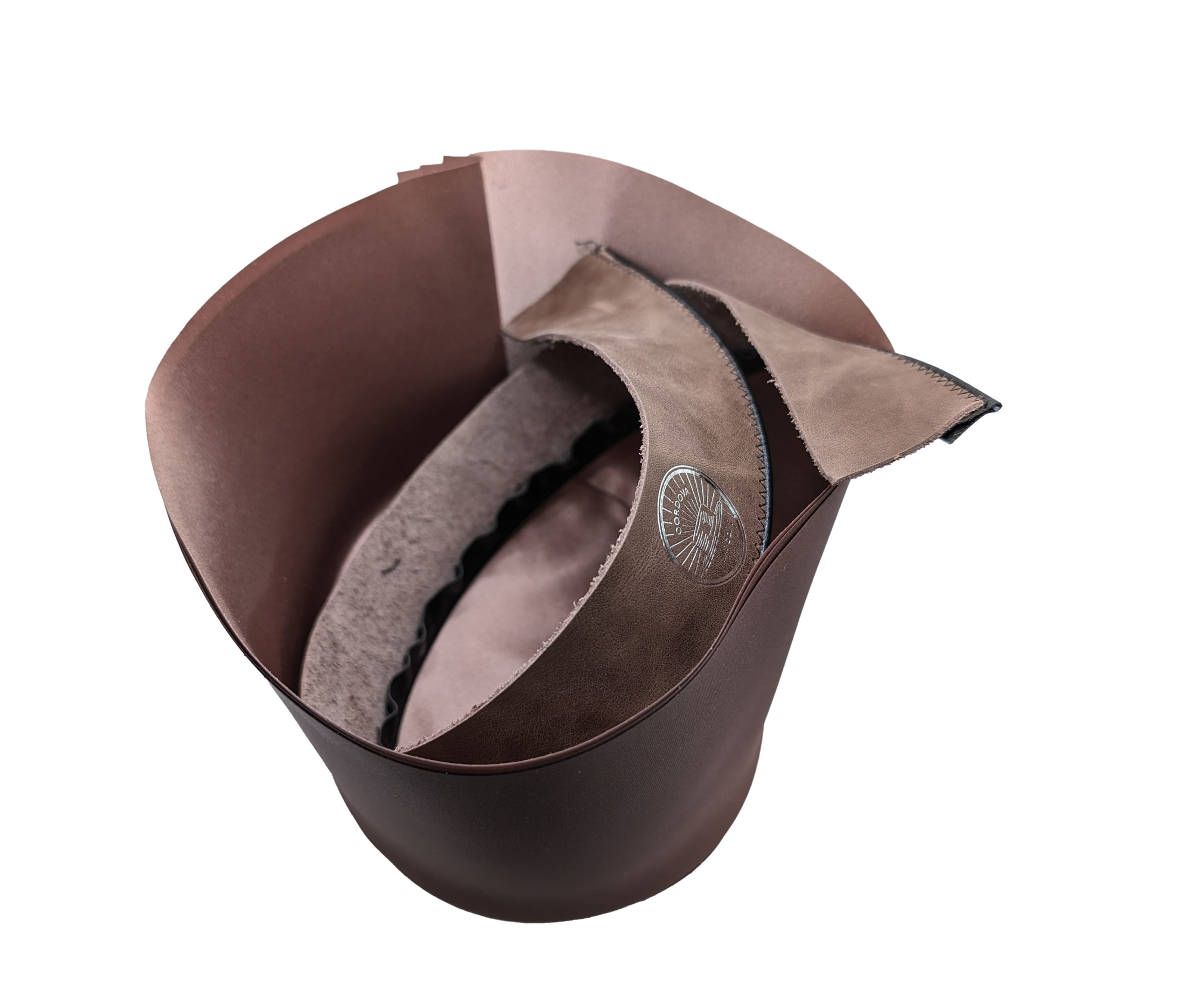 Set of 25 Personalized Logo Leather Sweatbands - Full grain Leather - Bulk
