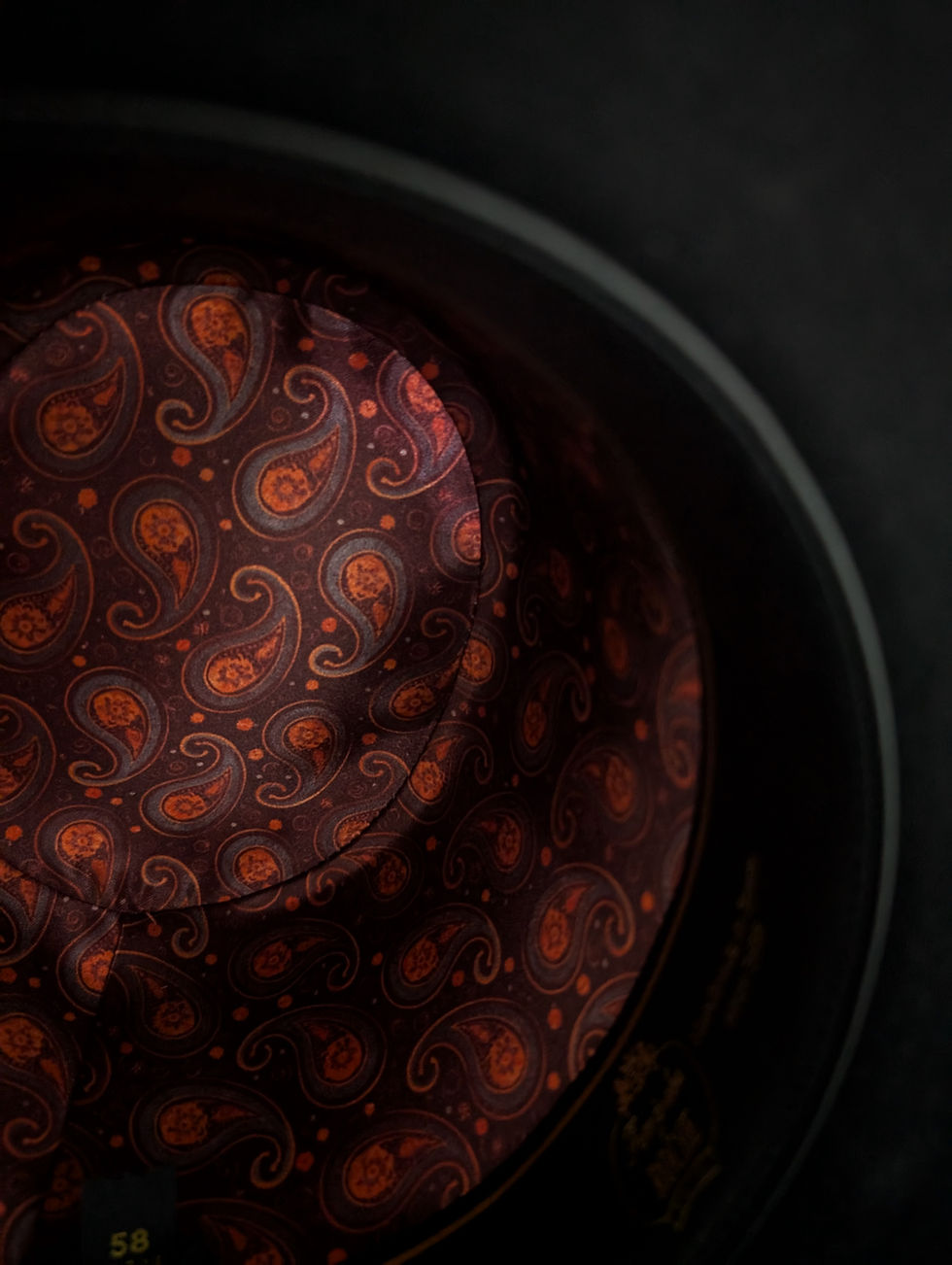 Thumbnail: Hat liner  "Royal Maroon Paisley"