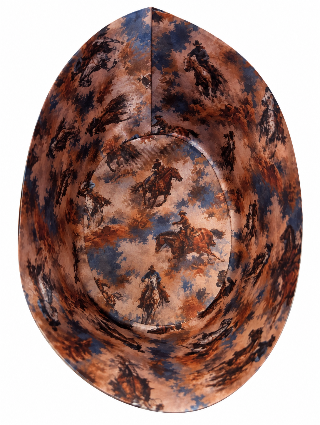 Vintage Western Cowboy Satin Hat Liner