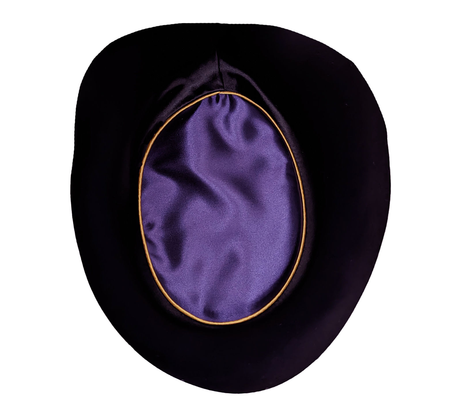 Hat liner - black side & purple top