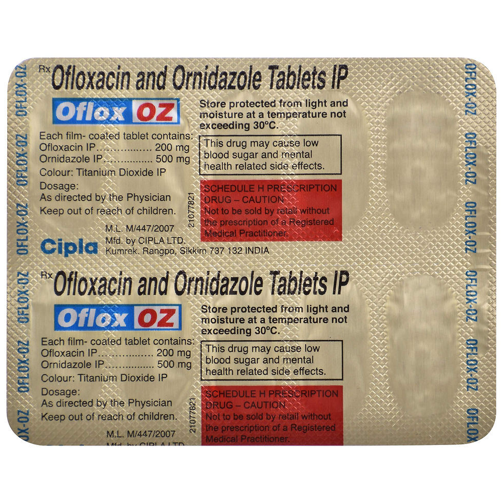 Thumbnail: Ofloxacin 200 mg. + Ornidazole 500 mg.