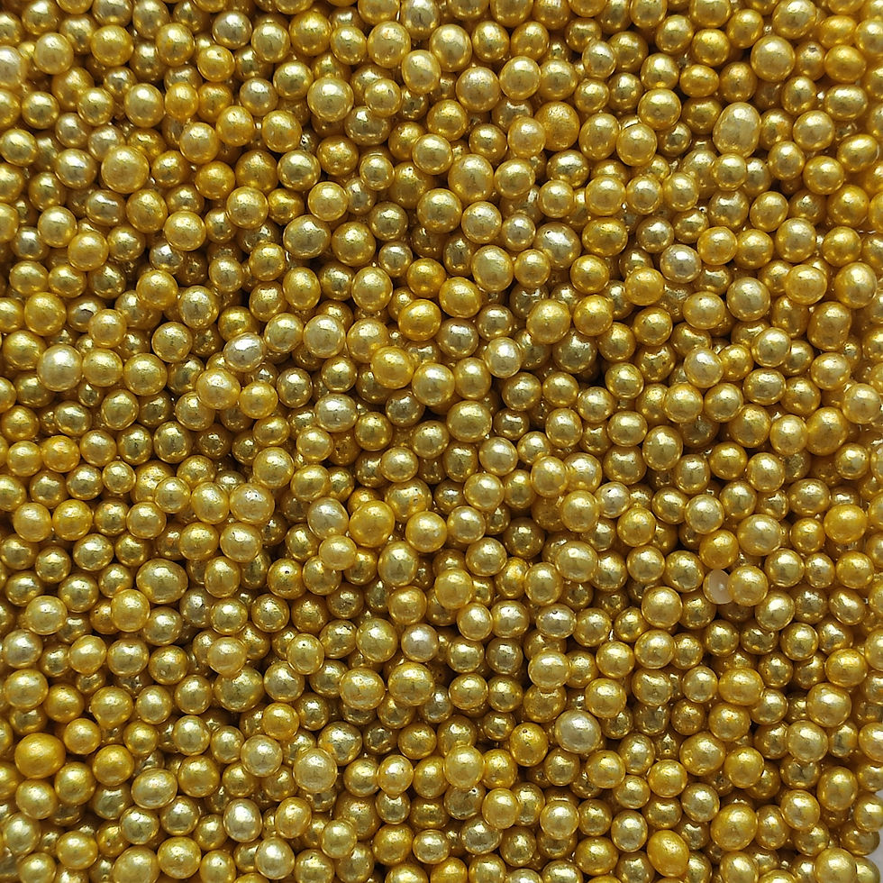 4mm/8mm Deluxe Vintage Gold Cachous, Sprinkles 120g