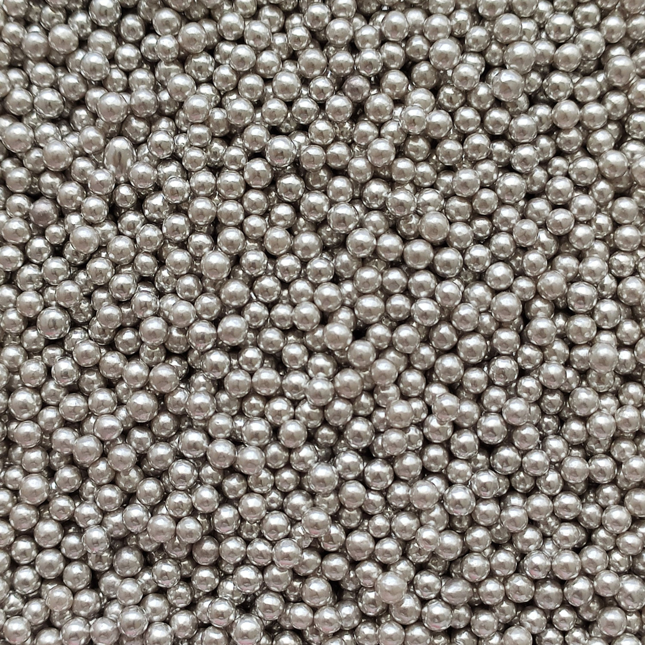 Silver Sprinkle Pearls, Cachous, Candy beads, Basics 120g