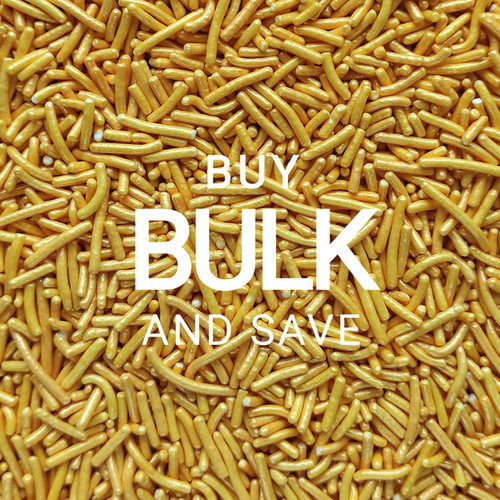 Deluxe Gold Jimmies Sprinkles Bulk PICNARTsugar Pty Ltd