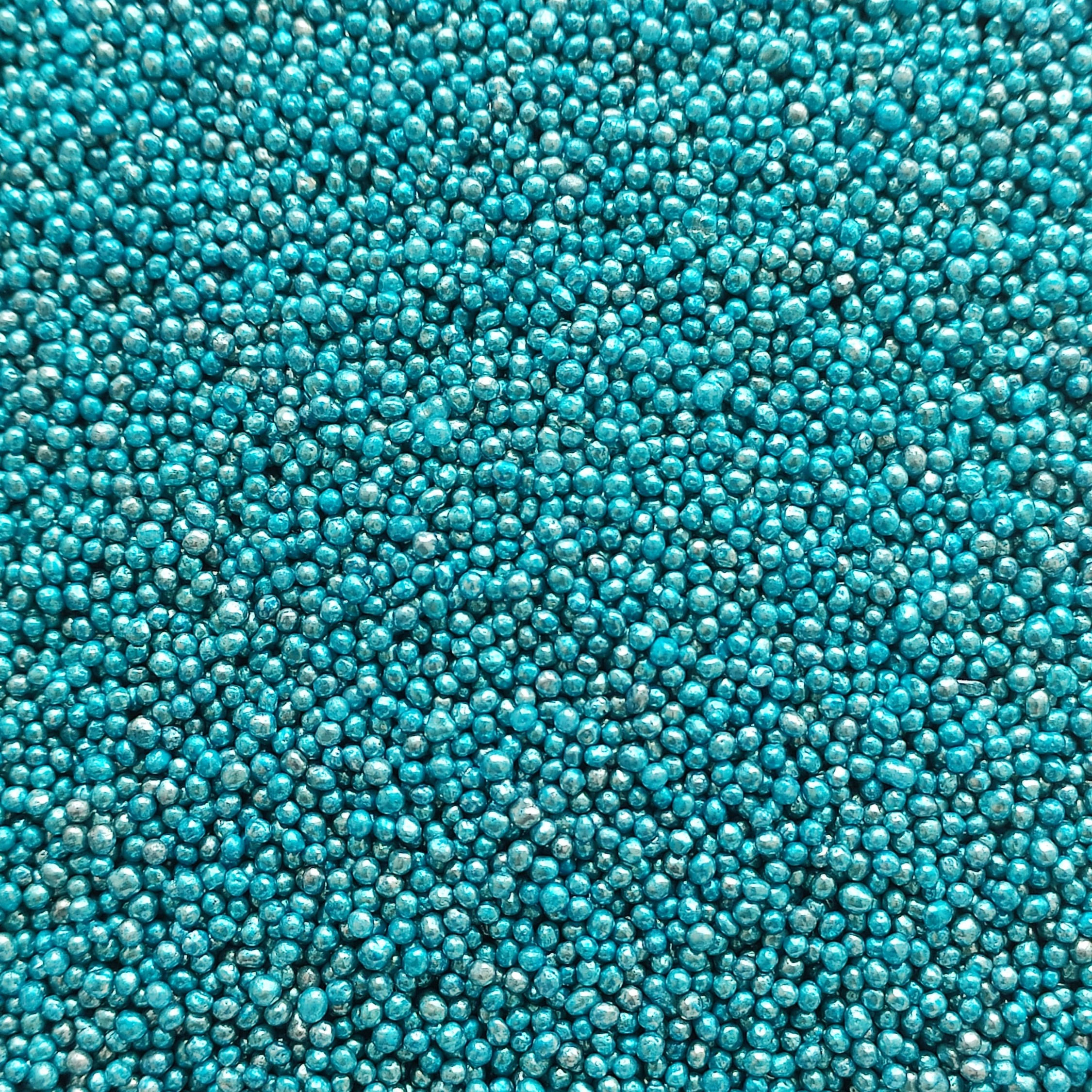 2mm Deluxe Blue Metallic Nonpareils, 100's and 1000's Sprinkles, Basics 120g