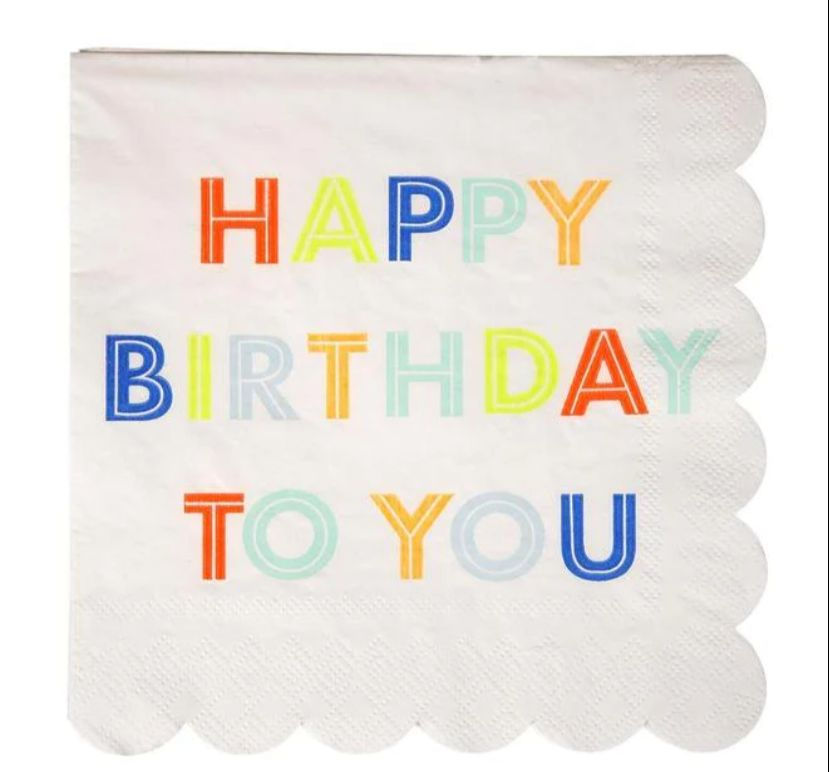 Servilletas Meri Meri Happy Birthday