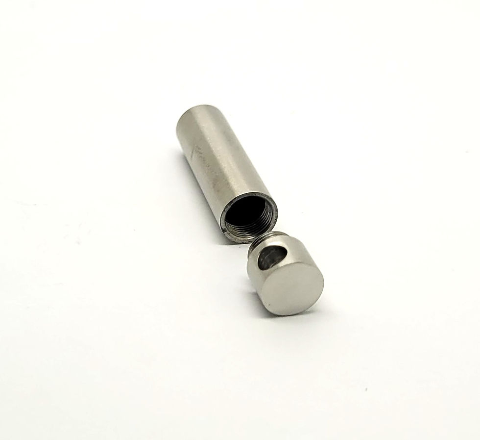 Thumbnail: Brushed Cylinder Cremation Urn Necklace