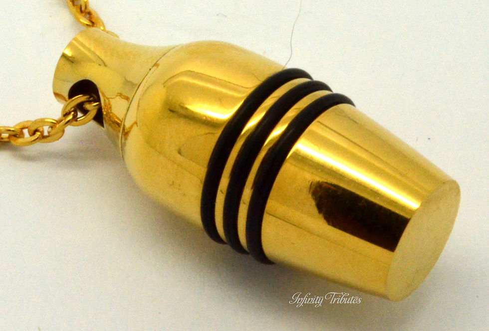 24k Gold Plated Mini Urn Cremation Urn Necklace