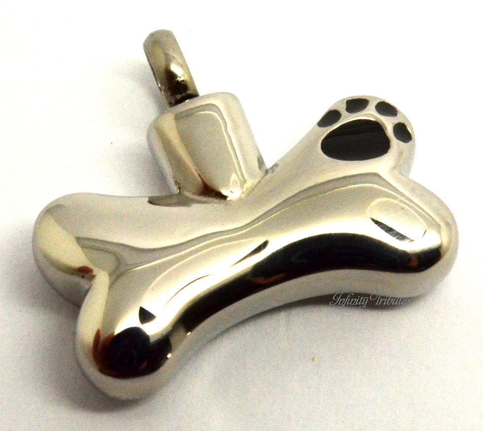 Thumbnail: Dog Bone Cremation Urn Keepsake Pendant Necklace