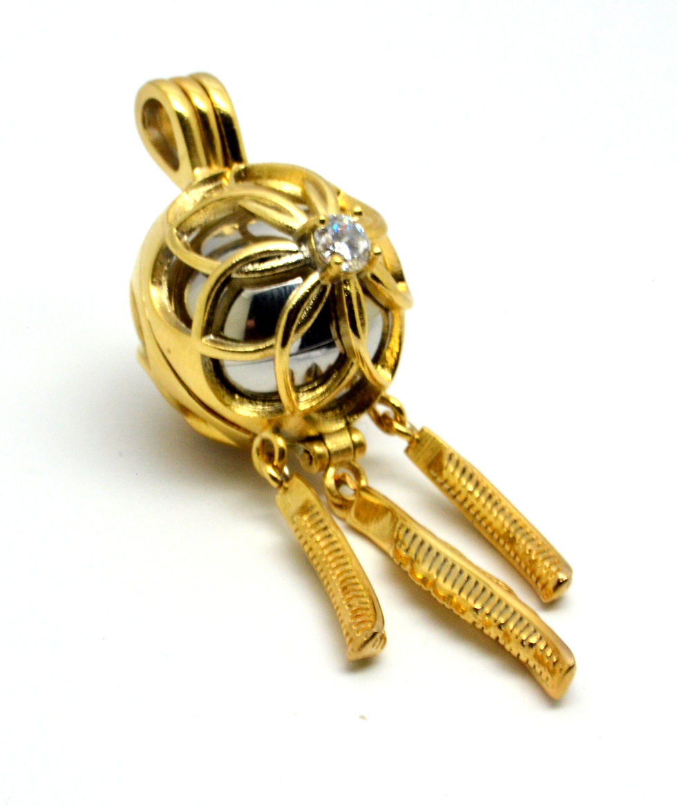 Thumbnail: 24k Gold Plated Dreamcatcher Cremation Urn Keepsake Necklace