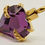 Thumbnail: 24k Gold Plated Purple Heart Cremation Urn Necklace