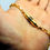 Thumbnail: 24k Gold Plated Capsule Cremation Urn Keepsake Bracelet
