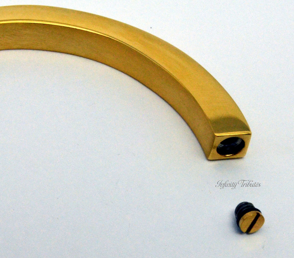 Thumbnail: 24k Gold Plated Cuff Cremation Urn Ashes Bangle Keepsake Bracelet