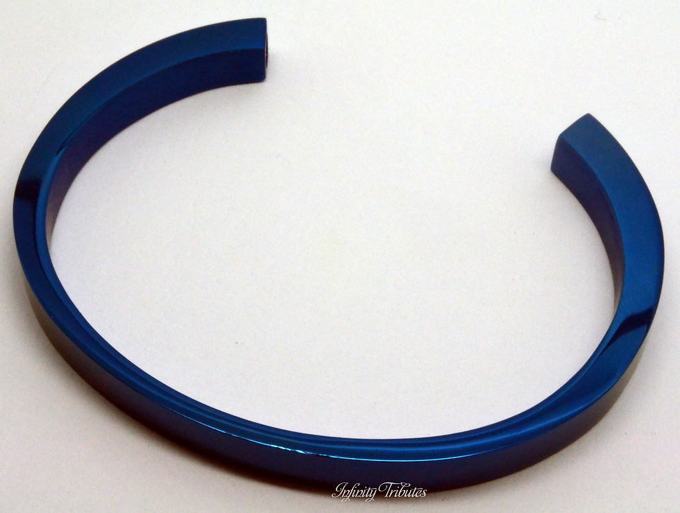 Thumbnail: Blue Cuff Cremation Urn Keepsake Bracelet