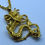 Thumbnail: 24k Gold Plated Dragon Cremation Urn Keepsake Pendant Necklace