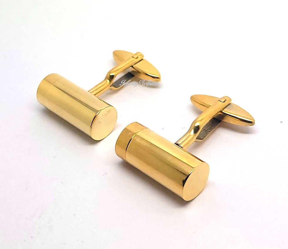 Thumbnail: 24k Gold Plated Cremation Urn Cufflinks