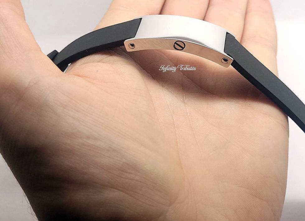 Thumbnail: Silicone ID Bangle Cremation Urn Bracelet