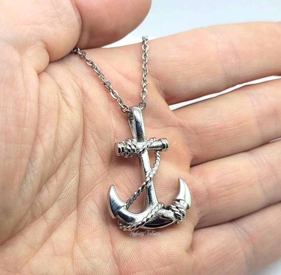 Thumbnail: Anchor Cremation Urn Keepsake Necklace