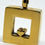 Thumbnail: 24k Gold Plated Heart in Square Cremation Urn Necklace