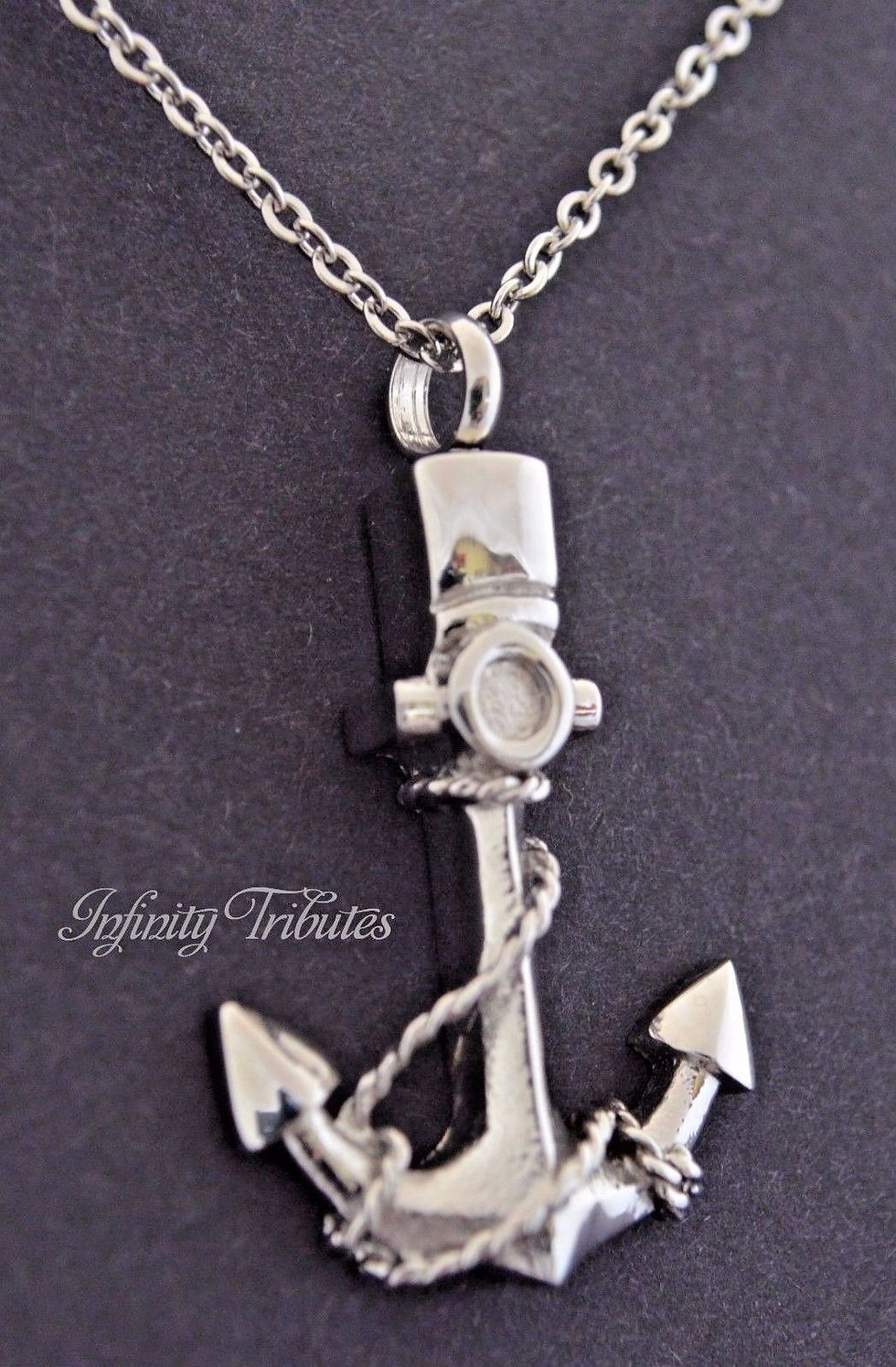 Thumbnail: Anchor Cremation Urn Keepsake Pendant Necklace