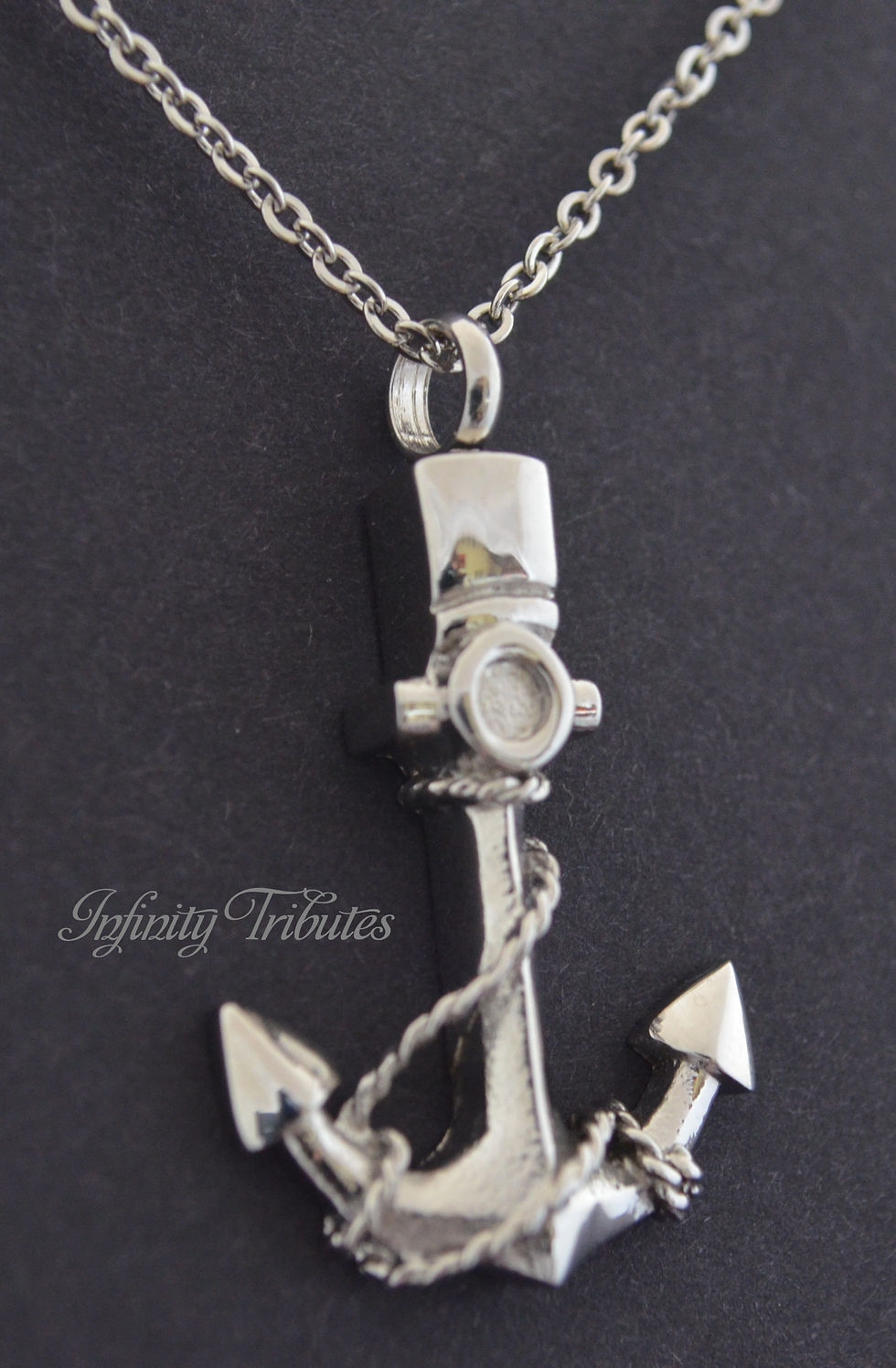Thumbnail: Anchor Cremation Urn Keepsake Pendant Necklace