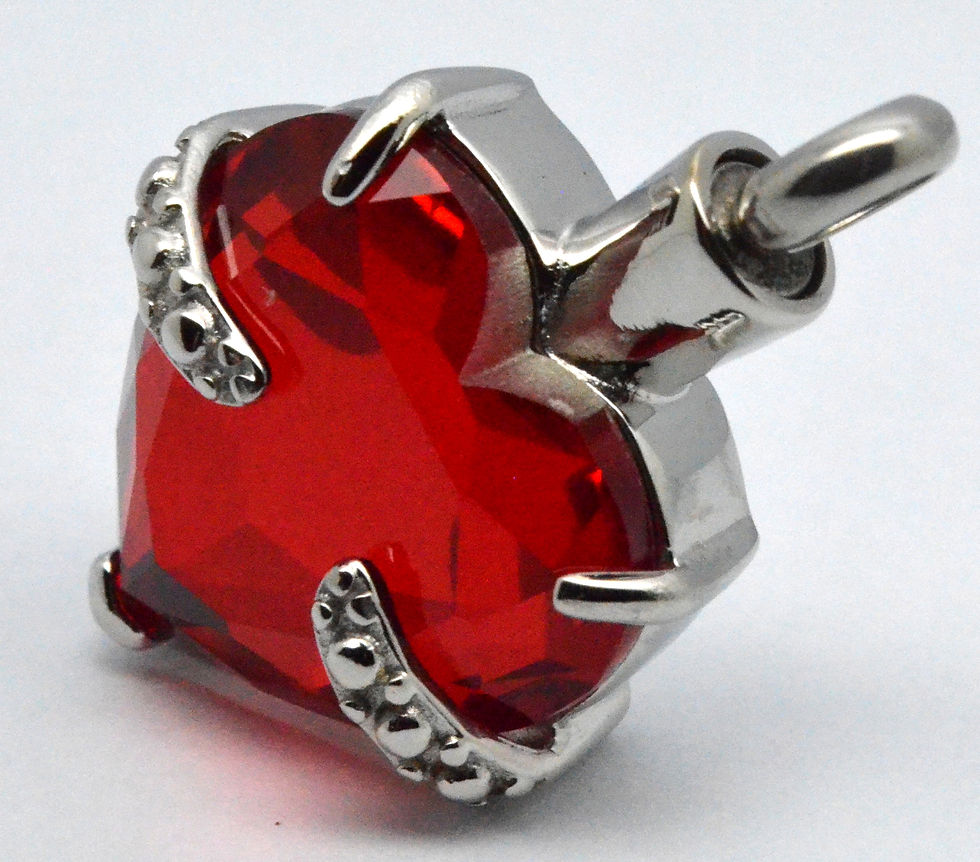 Thumbnail: Red Heart Cremation Urn Necklace