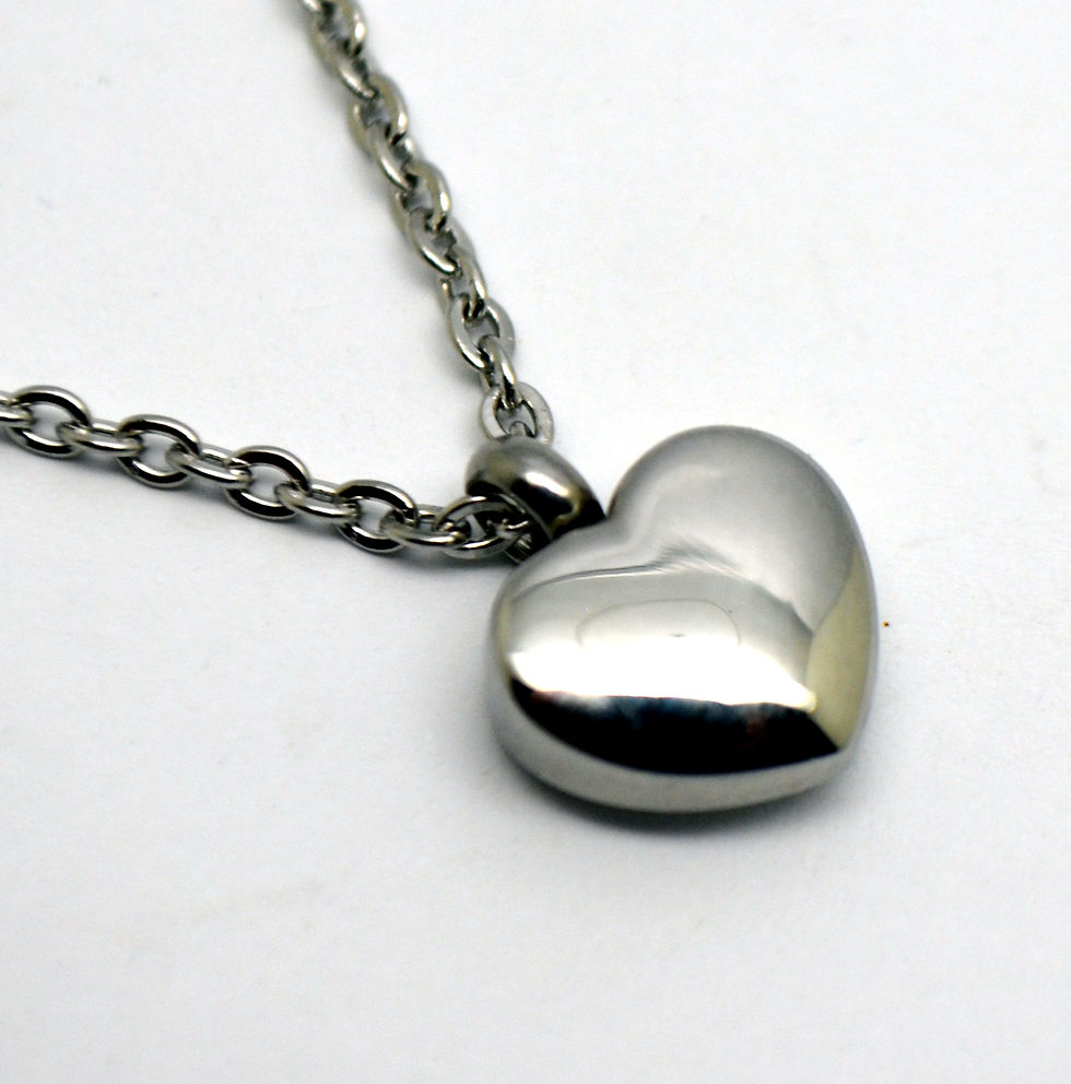 Thumbnail: Small Heart Cremation Urn Necklace