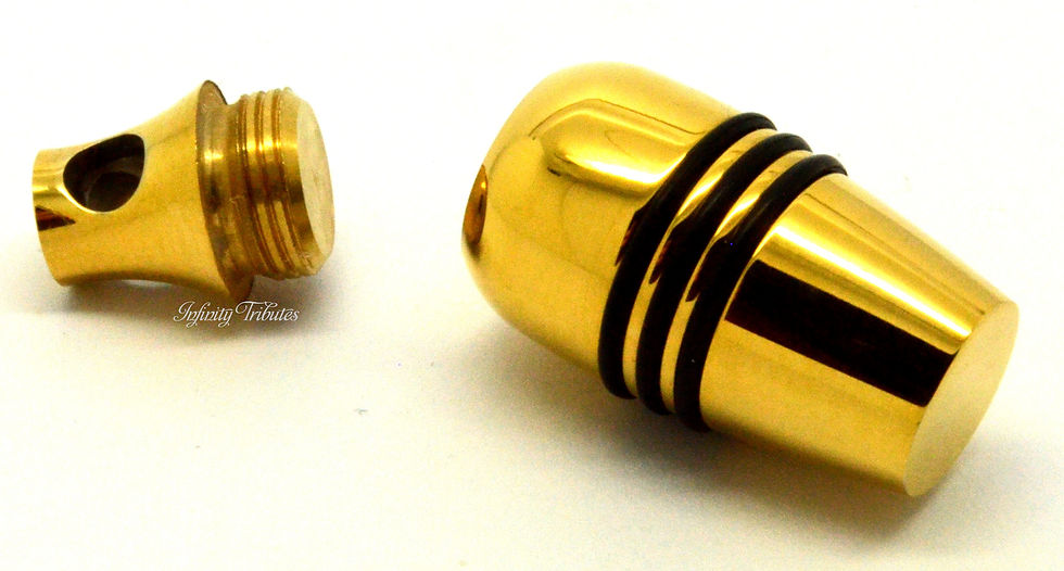 Thumbnail: 24k Gold Plated Mini Urn Cremation Urn Necklace