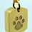 Thumbnail: 24k Gold Plated Pawprint Dogtag Cremation Urn Necklace