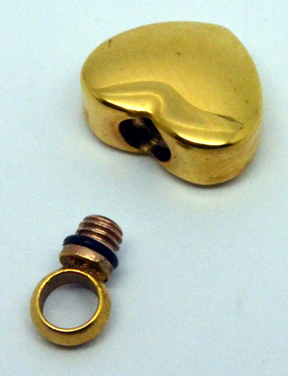 Thumbnail: 24k Gold Plated Two Hearts Cremation Urn Necklace