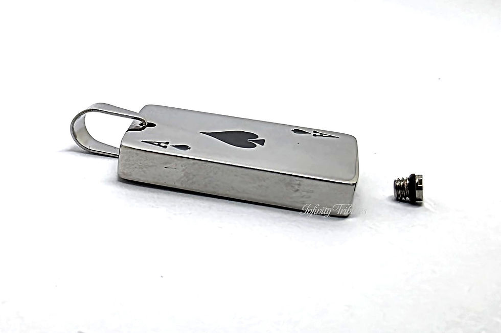 Thumbnail: Ace of Spades Cremation Urn Necklace