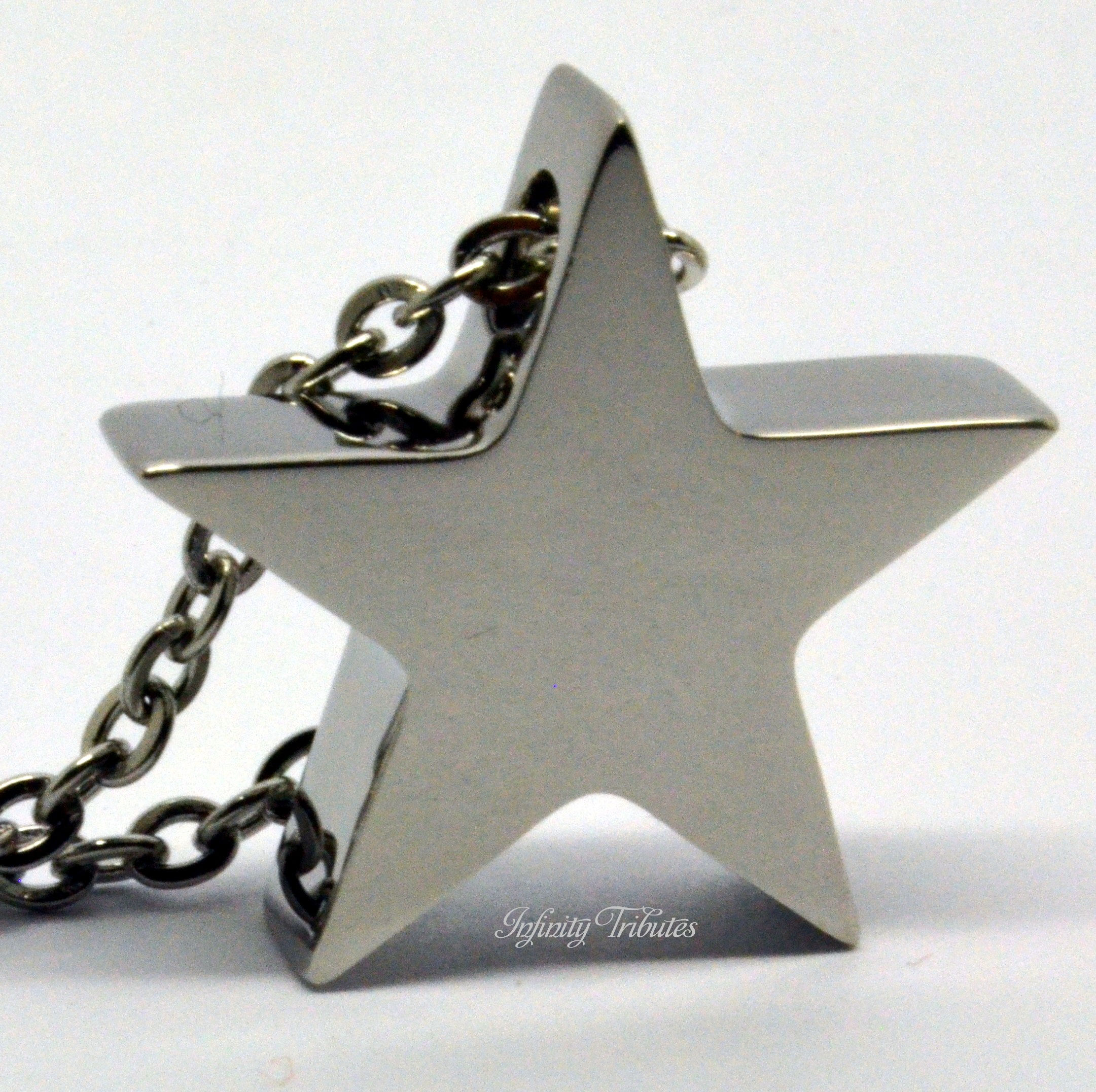 Star Cremation Urn Keepsake Necklace