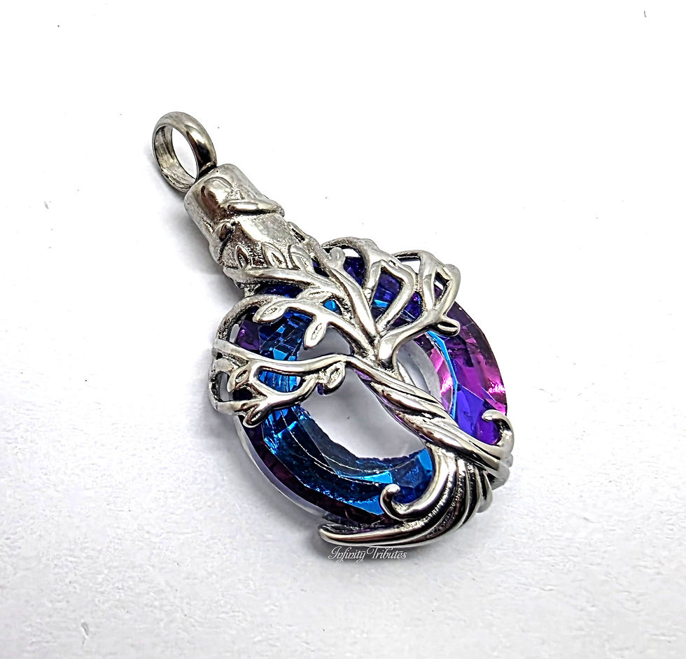 Thumbnail: Tree of Life Cremation Urn Ashes Necklace