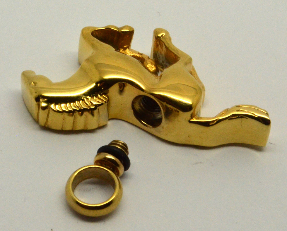 Thumbnail: 24k Gold Plated Horse Cremation Urn Keepsake Pendant Neckl