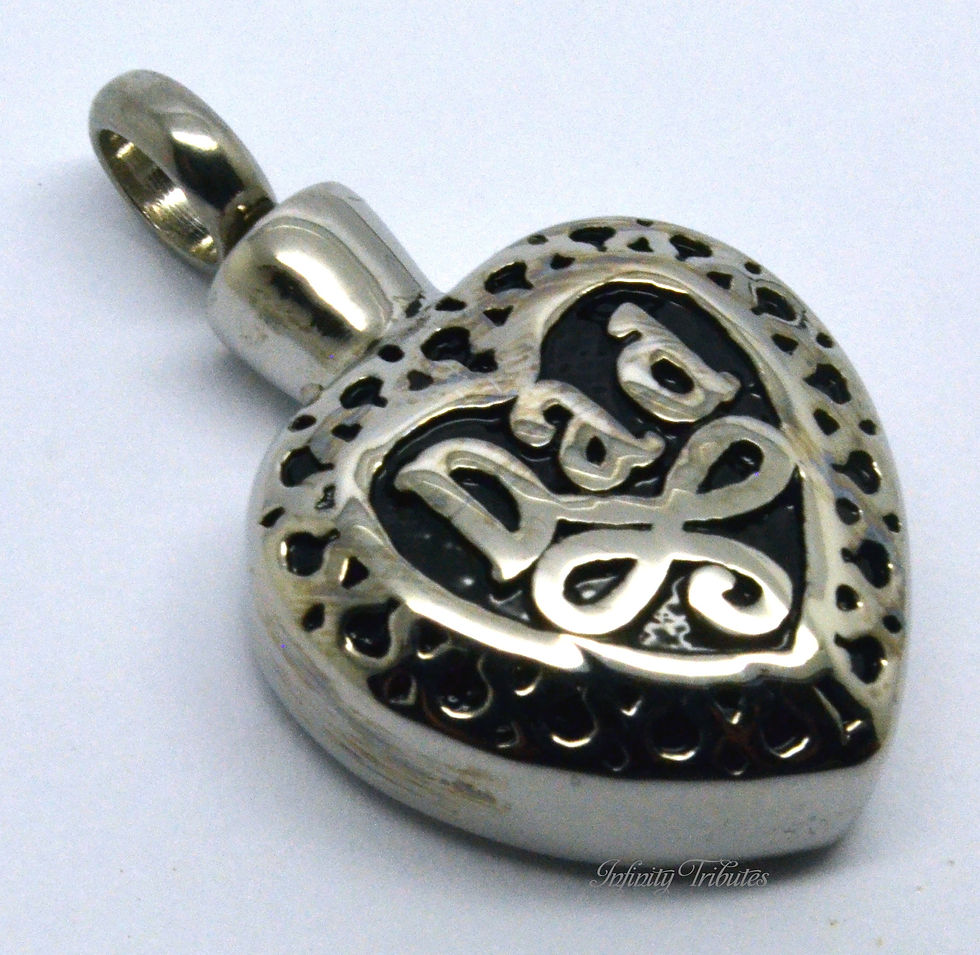 Thumbnail: Dad Heart Cremation Urn Necklace