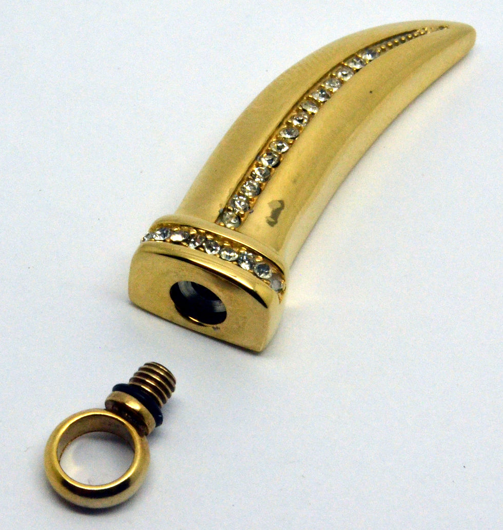 Thumbnail: 24k Gold Plated Horn of Life/Plenty Cremation Urn Necklace