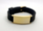 Thumbnail: 24k Gold Plated Silicone ID Bangle Cremation Urn Bracelet
