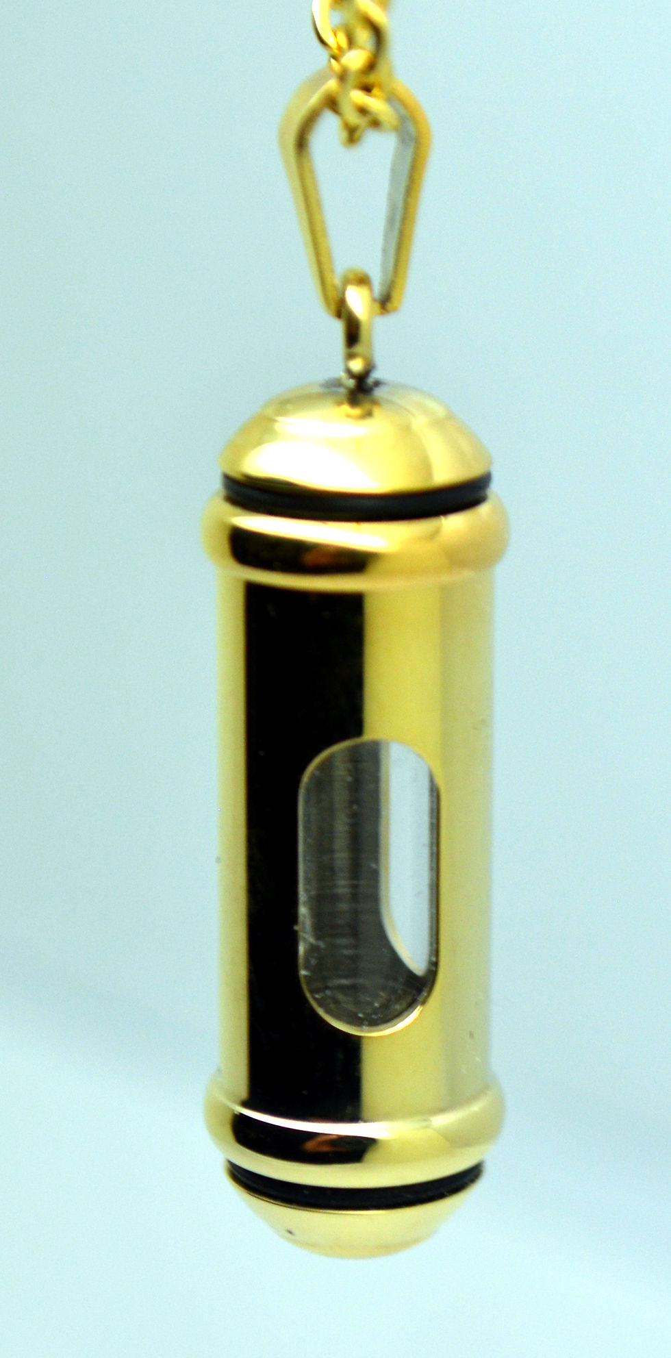 Thumbnail: 24k Gold Plated Glass Capsule Cremation Urn Keepsake Necklace