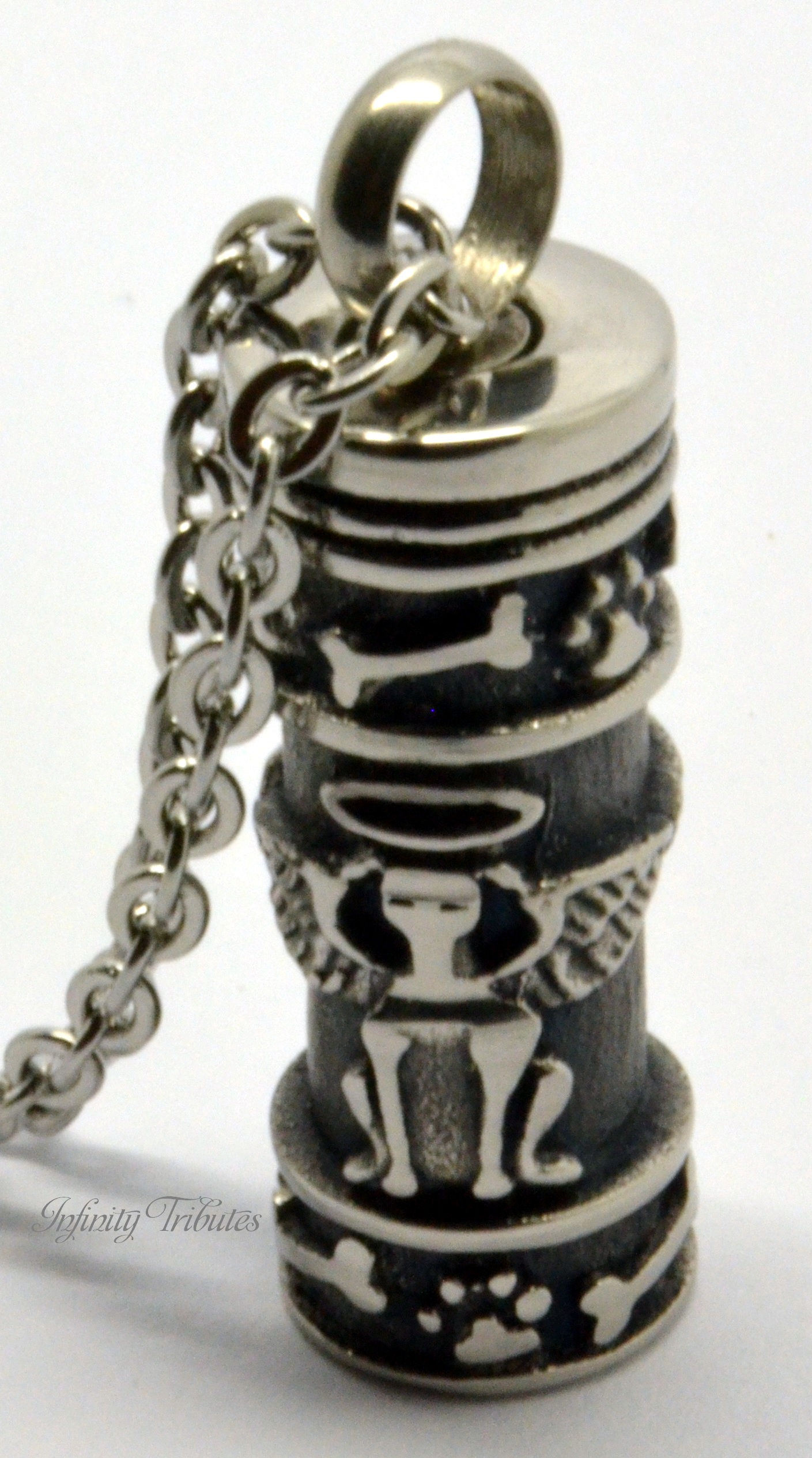 Dog Cylinder Cremation Urn Keepsake Necklace