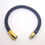 Thumbnail: 24k Gold Plated Braided Black Leather Cremation Urn Ashes Bracelet