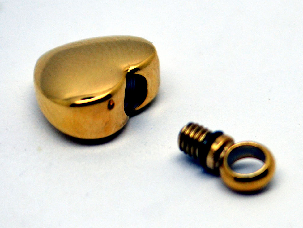 Thumbnail: 24k Gold Plated Circles Cremation Urn Keepsake Necklace