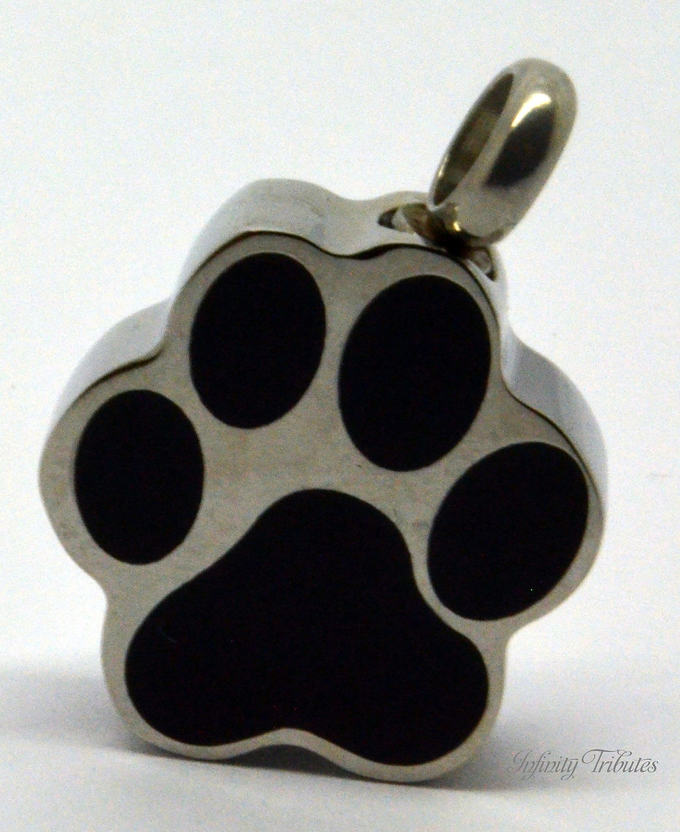 Thumbnail: Pawprint Cremation Urn Necklace